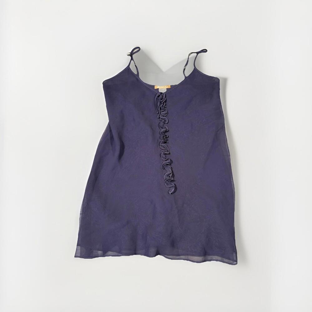 Vintage Sensara Purple Sexy Satin Babydoll Style Nightgown Sz Small (A27)